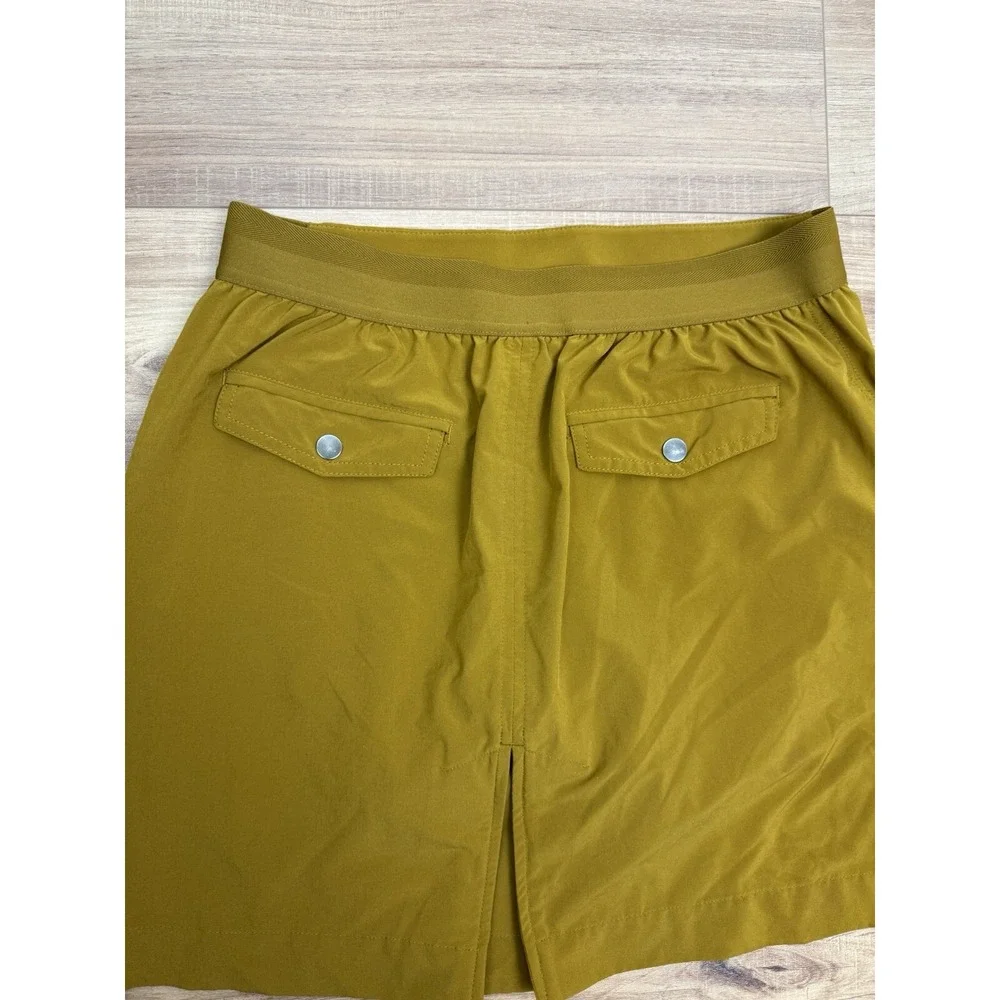 Athleta Skort Womens 12 Brass Mustard Vienna Cargo‎ Commuting Work Travel Golf
